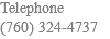 Telephone (760) 324-4737